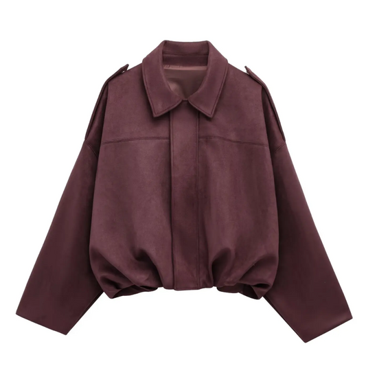 Bomberjacka Vintage - Vinröd