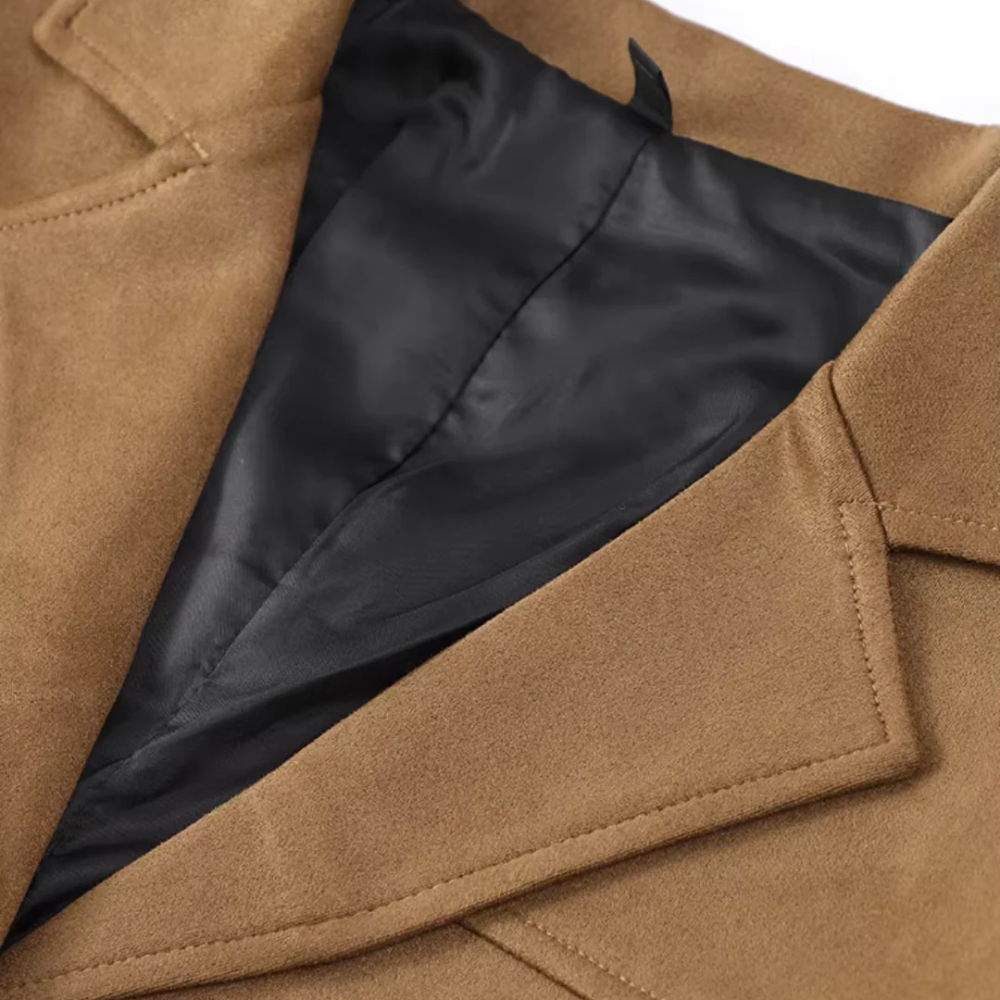 Jacka / Blazer Mocka - Elegant Brun Oversized Jacka