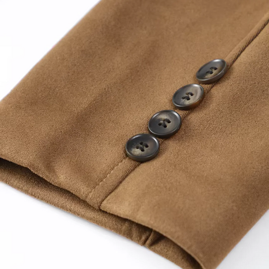 Jacka / Blazer Mocka - Elegant Brun Oversized Jacka