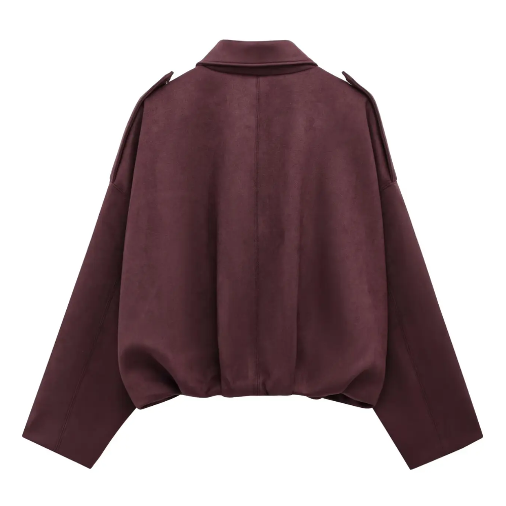 Bomberjacka Vintage - Vinröd