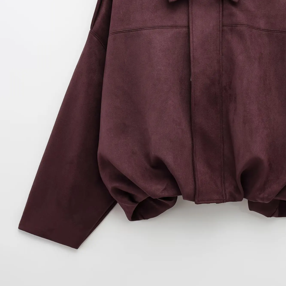 Bomberjacka Vintage - Vinröd